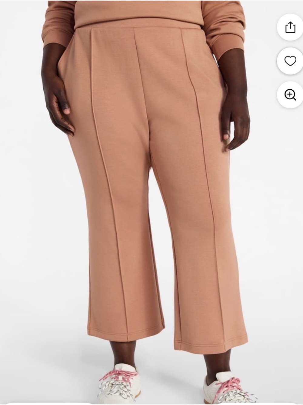 Terra & Sky Plus Size 2X Scuba Knit Kick Flare Pants NWT Stretch Pull On Cozy